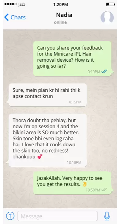 minicare ipl hair removal device review. nadia